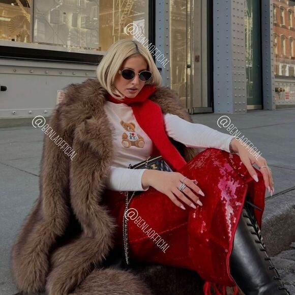 NWT ZARA Zara high waistβSEQUIN MIDI SKIRT ZW COLLECTION - Picture 5 of 9